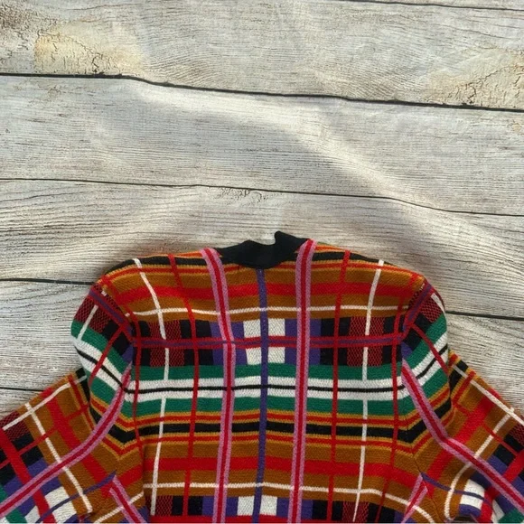 Moth by Anthropologie Williston plaid cardigan multicolor with belt Size M - Picture 14 of 16